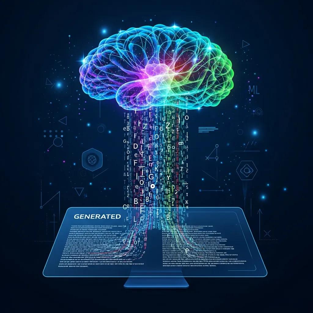 Conceptual representation of natural language generation and machine learning in AI writing tools